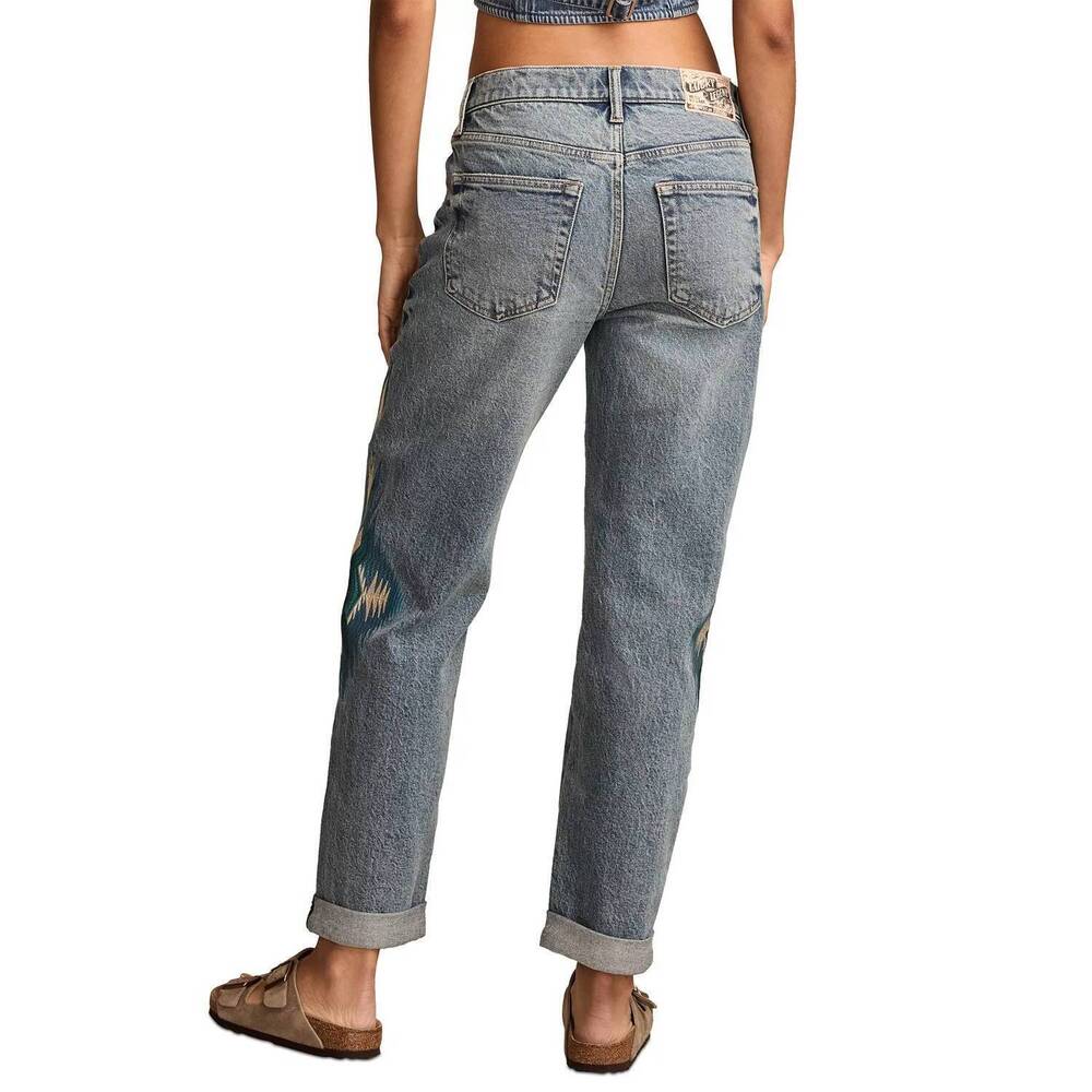 NEW LUCKY BRAND legend mid-rise boy jeans in blue escape wash - Picture 3 of 3